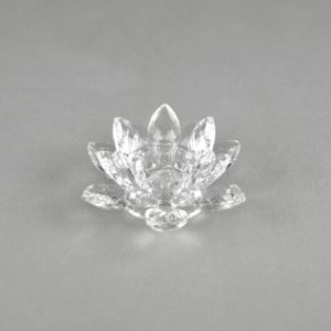 Stabkerzenhalter Lotus aus Glas für Kerzen mieten Dekoration leihen Stasevents 5
