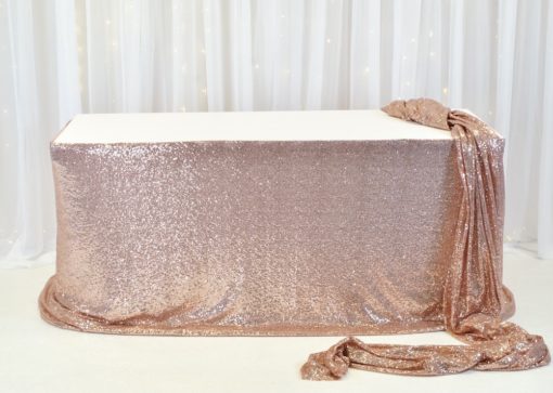 Tischrock rose gold für Brautpaartisch in rosegold mieten mit rückwand als Hochzeitsdeko leihen vom StasEvents Verleih2