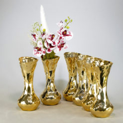 Vase Gold für Blumen Blumenvase Orient orientalisch für Hochzeit mieten 1