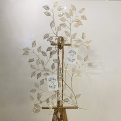 Eingangstafel Sitzplan Tischnummer Ständer Dekoration Hochzeit Blumen Gold mieten verleih