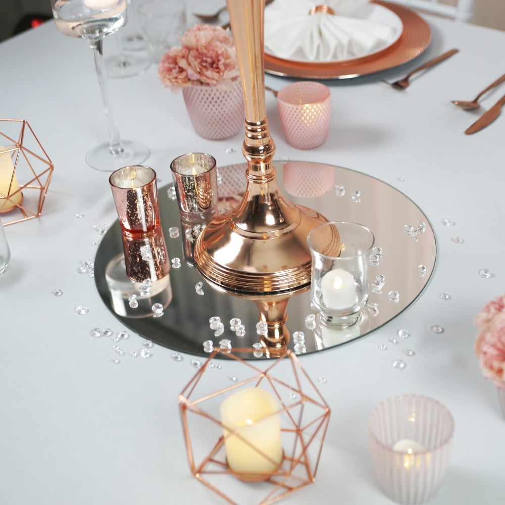 Neviti Tischdeko Konfetti Pink/Roségold - 100 Stück Partykonfetti Mit „50“, „Yay“ & Sternen, Für Geburtstag, Hochzeit, Buffet-Dekoration